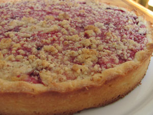 tarte sablée fruits rouges crumble